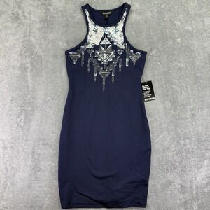 EXPRESS ~Woman Size S~ Navy Blue Sequin Mini Dress Sleeveless NWT